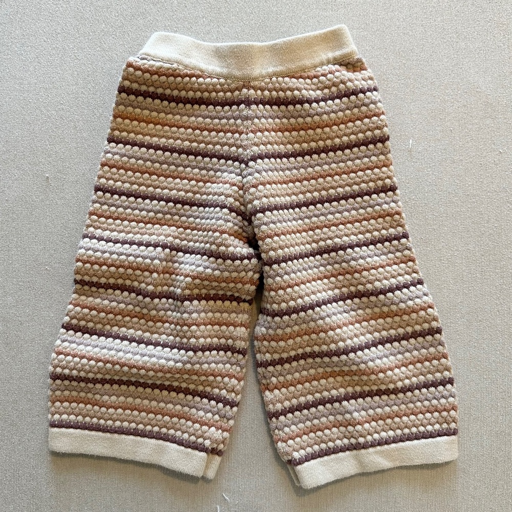 Ryle & Cru knit wide leg pant | Honeycomb Stripe
